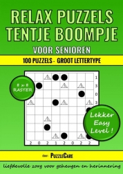 Tentje Boompje Relax Puzzels voor Senioren 8x8 Raster - 100 Puzzels Groot Lettertype - Lekker Easy Level!