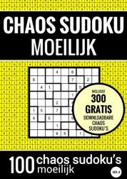 Sudoku Moeilijk: CHAOS SUDOKU - nr. 4 - Puzzelboek met 100 Moeilijke Puzzels voor Volwassenen en Ouderen