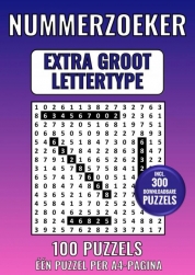 Nummerzoeker Extra Groot Lettertype - 100 Puzzels - Eén Puzzel per A4-Pagina